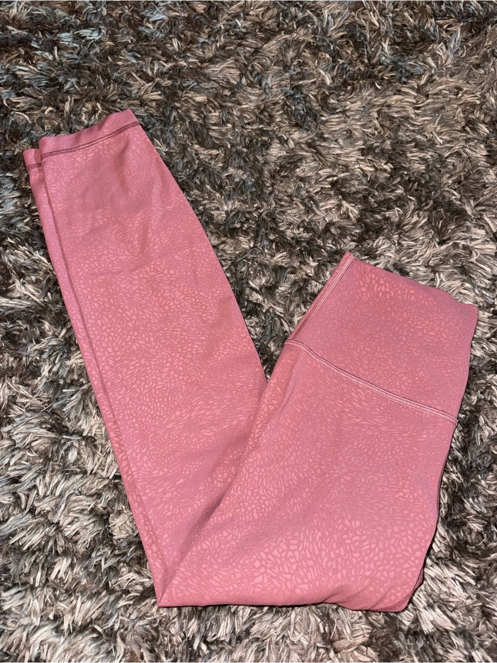 lululemon athletica Pink Textured High-Rise Leggings